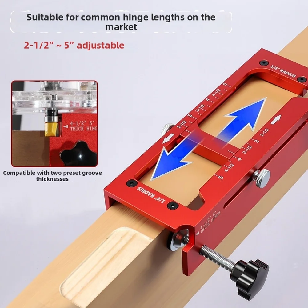 Hinge Drilling Fixture Door Hinge Hole Locator Inge Mortising Jig Drilling Locator Fixture For 1/4