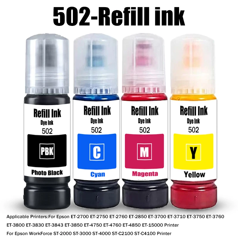 502 Dye Refill ink Premium quality Dye Ink for For Epson ET2