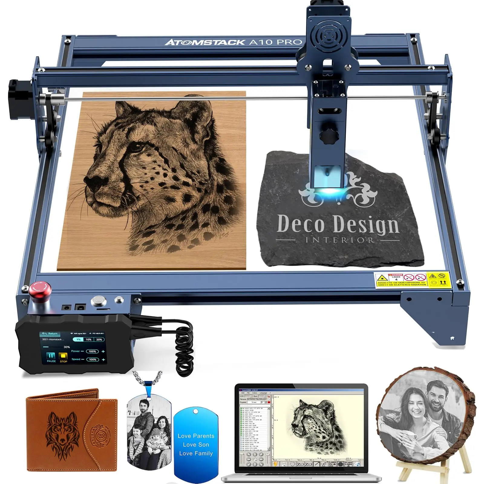 ATOMSTACK A10 S10 X7 PRO 50W laserowa maszyna grawerująca W trybie Offline CNC wycinany grawer wysokiej precyzji do metalowych szklana ceramiczna