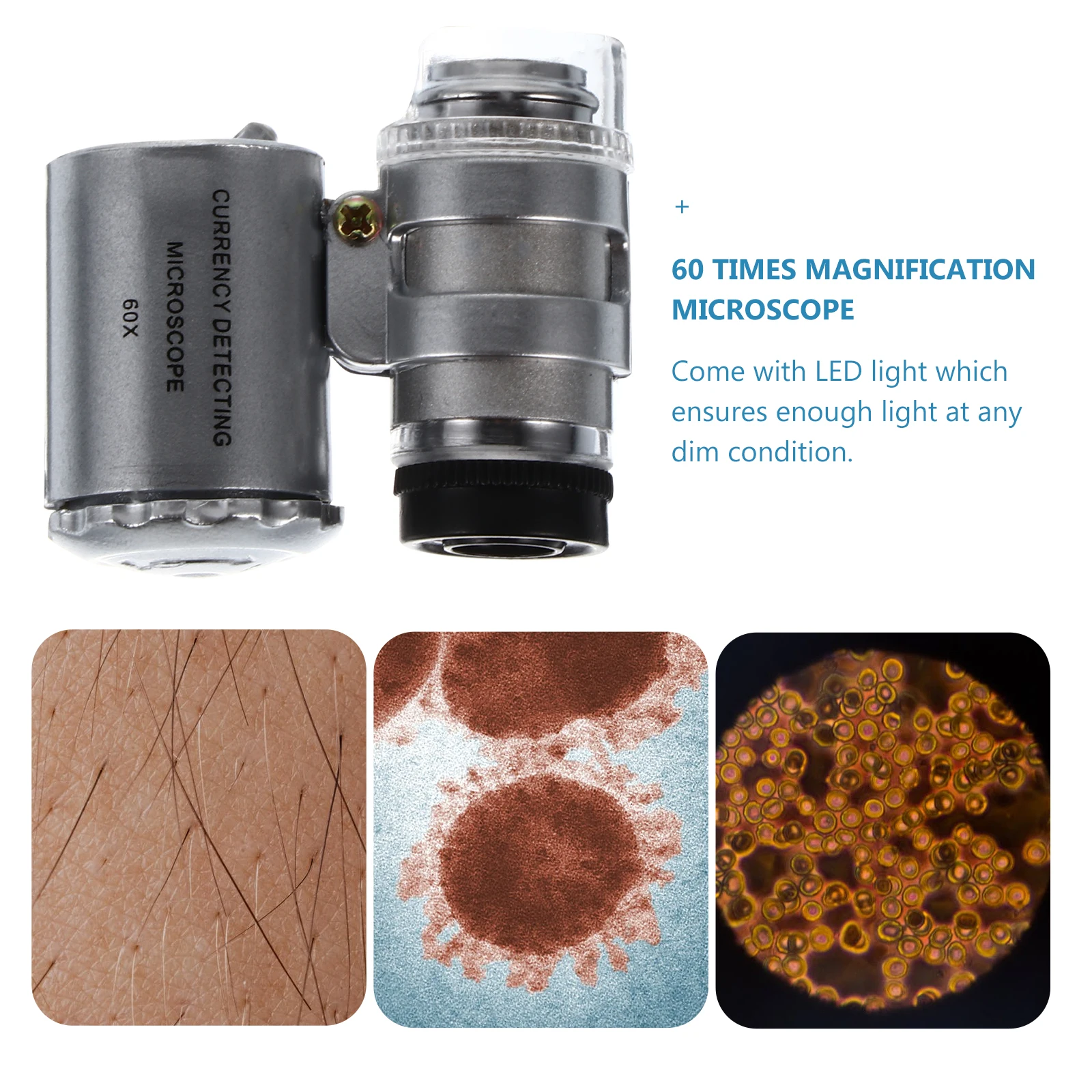 Увеличительное стекло для микроскопа, АБС-пластик, металлическая ювелирная лупа, мини-лупа для часов, монета, штамп