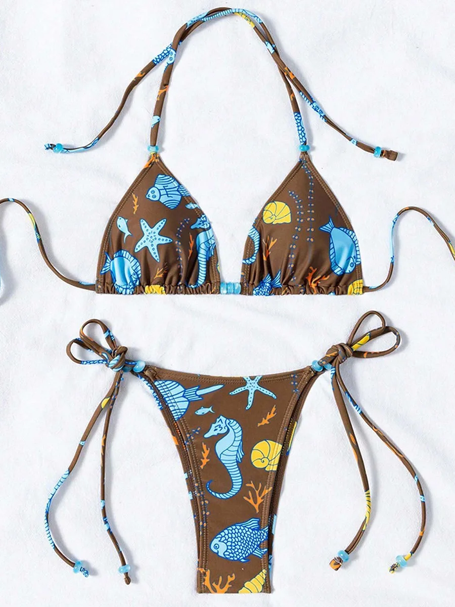 

Micro Bikini 2026 Push Up Women Swimsuits Sexy Swimwear Brazilian Bikini Set Sting Biquini Print Swimsuit Summer Beachwear