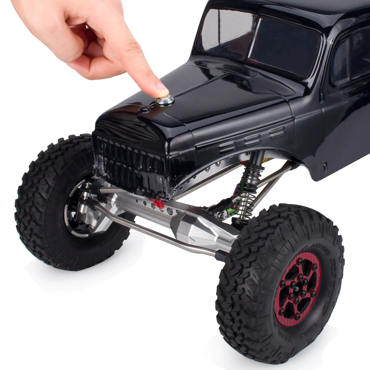 Alumínio Quick Release Trava botão, Clipless corpo montagem para 1:10 RC Crawler Rigs, Capra SCX10 Power Wagon Cliffhanger, GSPEE V4