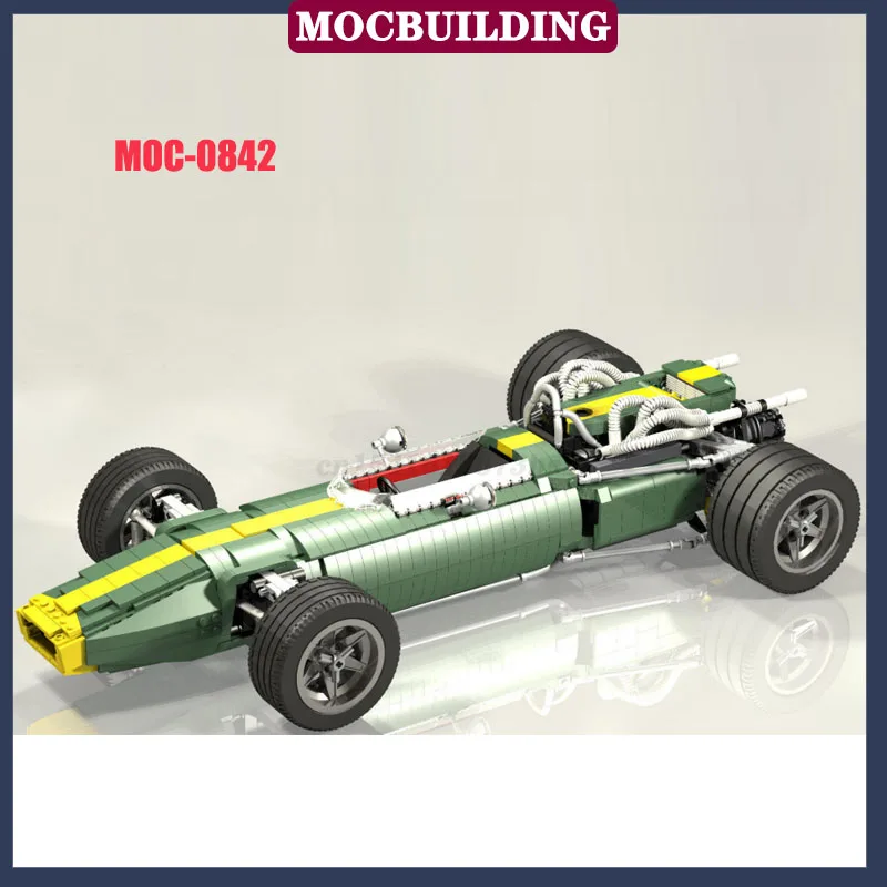 MOC Racing 1:8 Model Building Block Assembly City Sports Car F1 Boy Collection Toys DIY Gifts