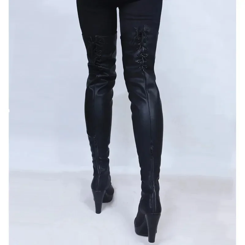 YI01 Ainiel NieR: Automata YoRHa No.2 Type B Обувь для косплея 2B Сапоги для косплея для женщин и девочек Хэллоуин Туфли на высоком каблуке CustJk8 *@