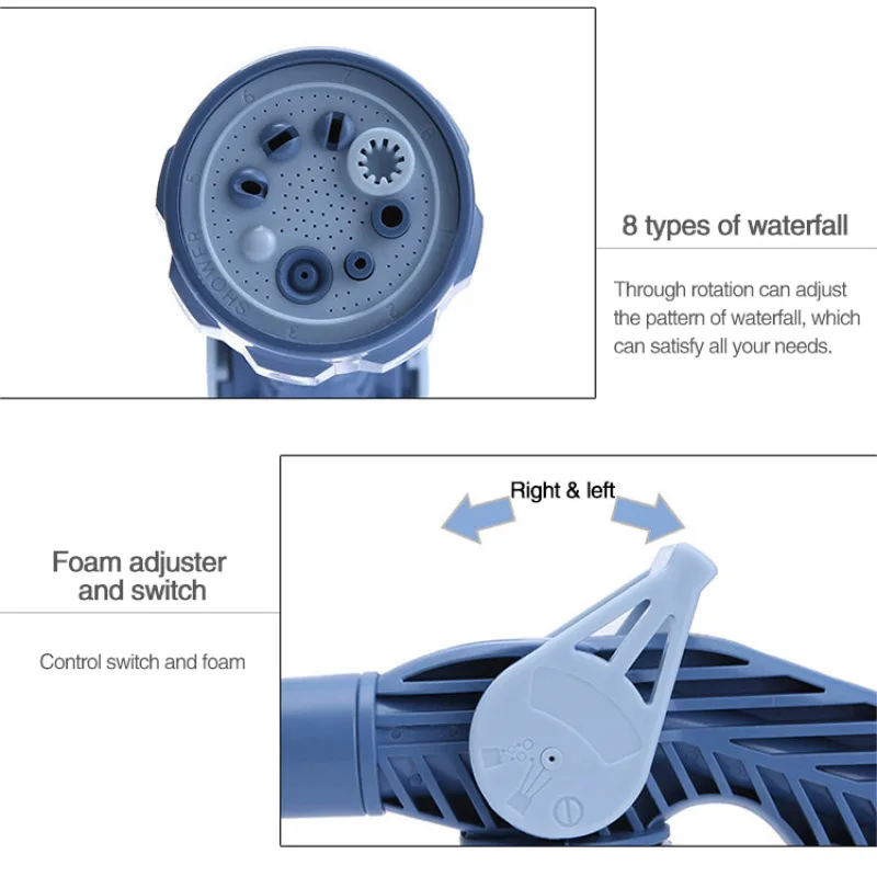 EZ Jet-Pistolet à eau haute pression, canon à eau pour jardin et livres automobiles