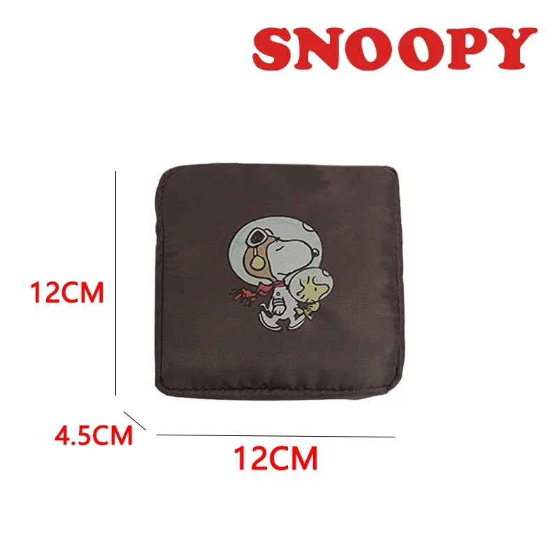 Snoopy podpaska higieniczna torba przenośna kreskówka kosmetyczne kobiety Organizer słuchawki podróżne monety dziewczyny Tampon Mini portmonetka