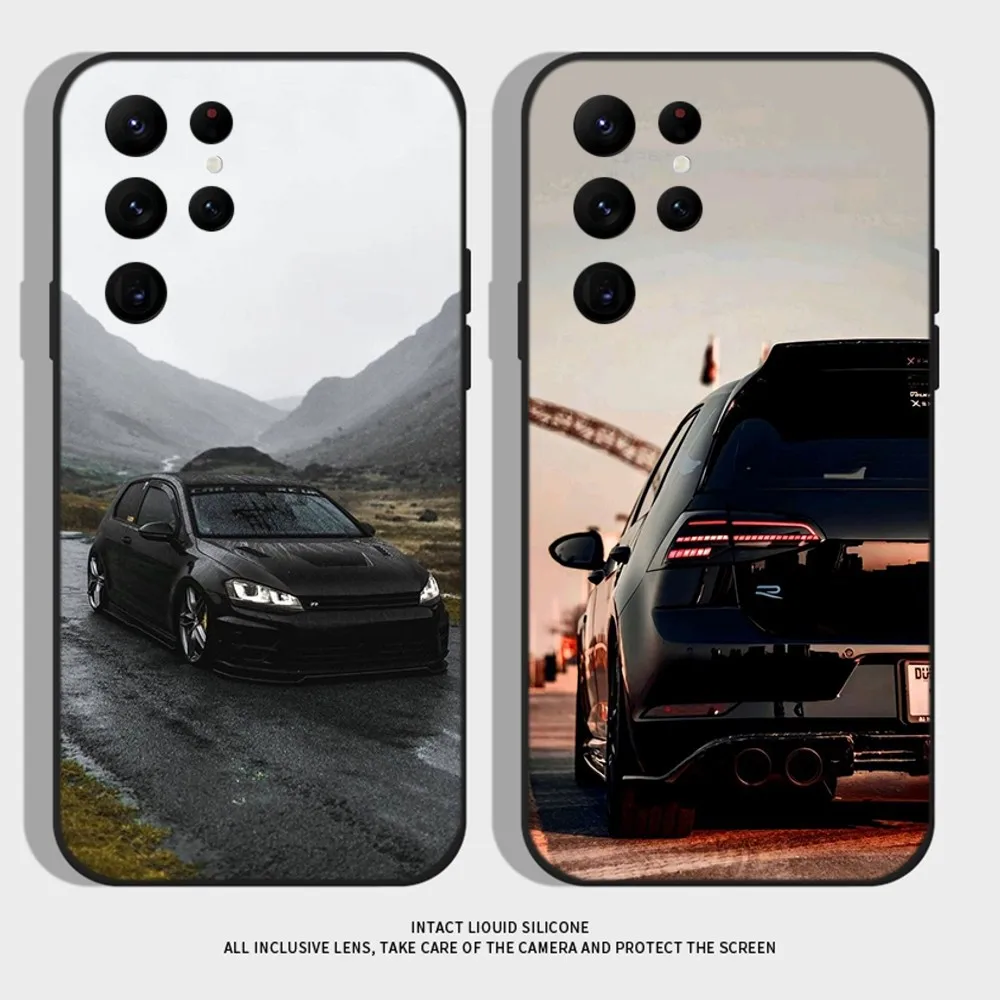 Car V-Volkswagen-Golf VW Phone Case For Samsung S24,S22 Ultra,S20,S30 plus,S22 plus,S23,S30 ultra 5G Silicone Cover