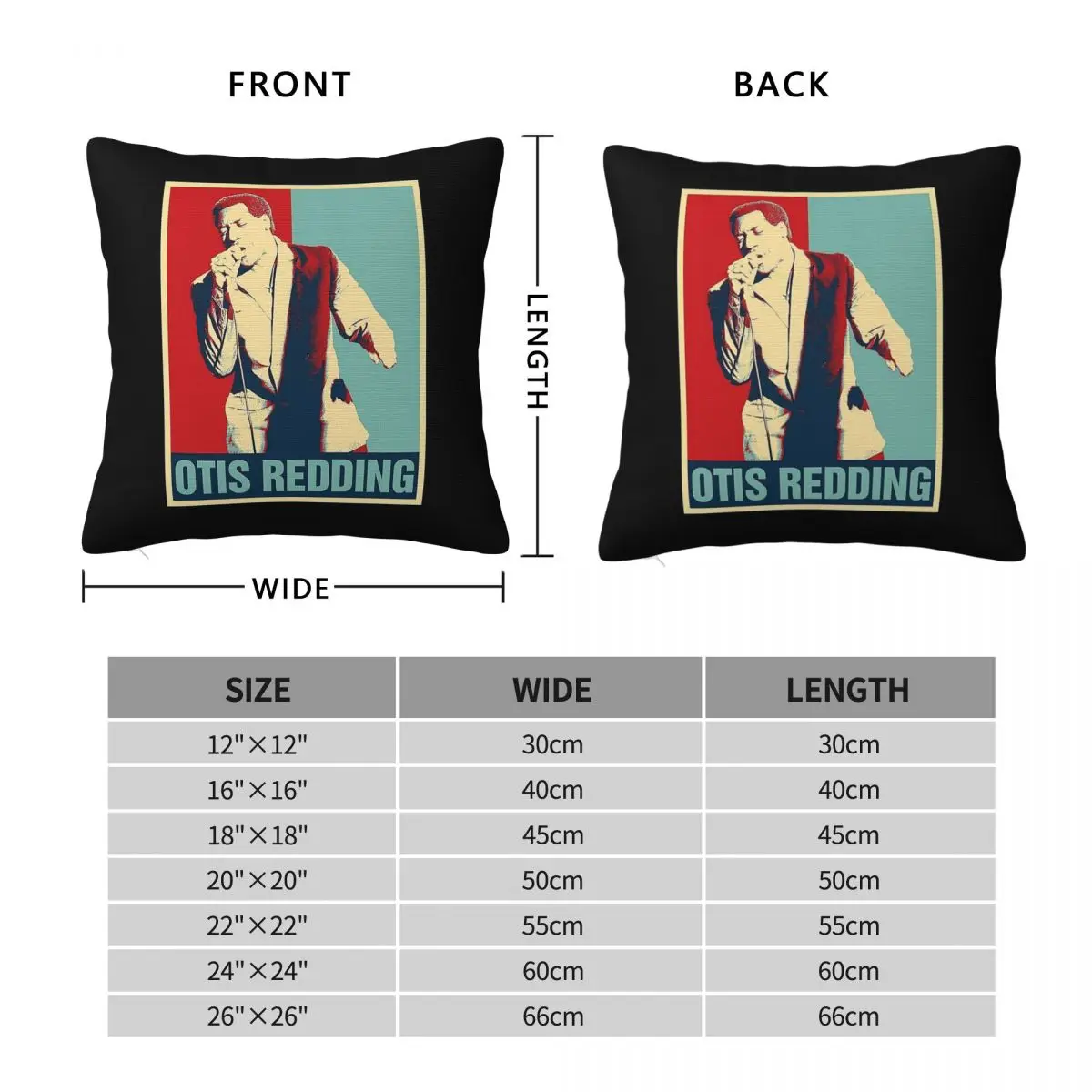 Retro Hope Otis Redding Legend Square Pillowcase Polyester Linen Velvet Printed Zip Decorative Throw Pillow Case Sofa Cover 18