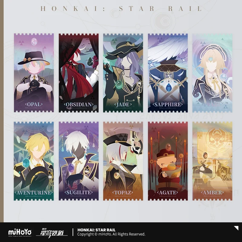 

Presale Sunsyea Honkai Star Rail Official Merch miHoYo Original Authentic SXSH Series Laser Tickets Set Aventurine Jade Topaz