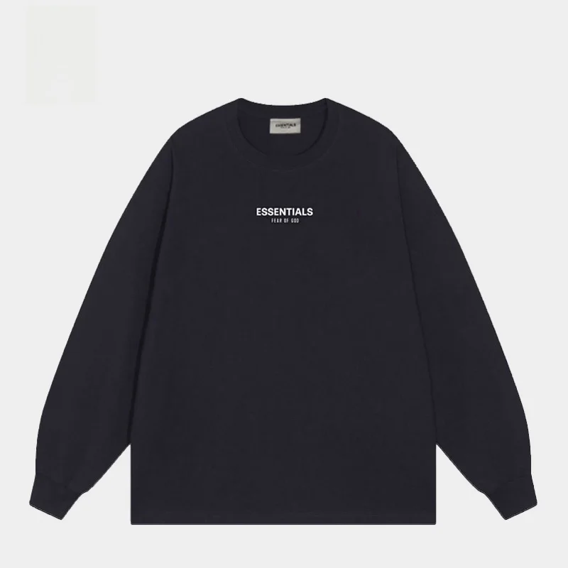

entials Long Sve Cotton T-irt ex Loose Casual Basic Crew Ne Top for Autumn Comfortable Breathable Letter Print