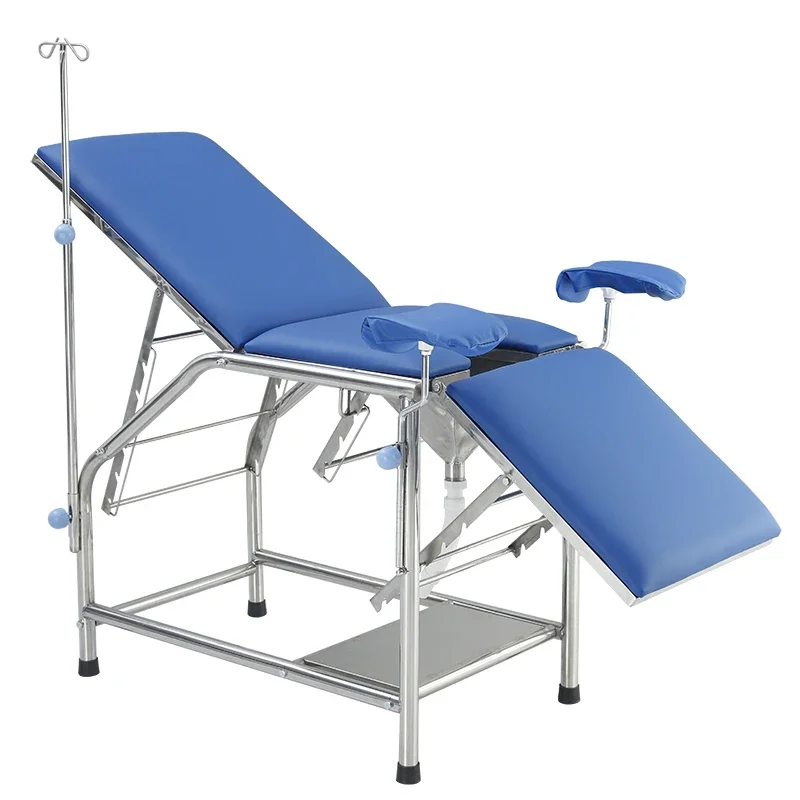 Thickened stainless steel medical gynecological examination bed obstetrics and gynecology gynecology examination bed medical