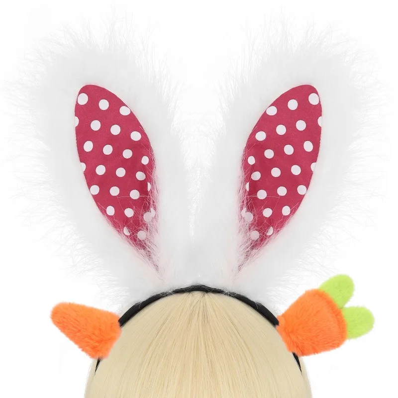 

Cute Plush Bunny Ear Headband Cosplay Rabbit Ears Hair Hoop Role Play Costume Hair Accessories Kawaii Animals Headwear