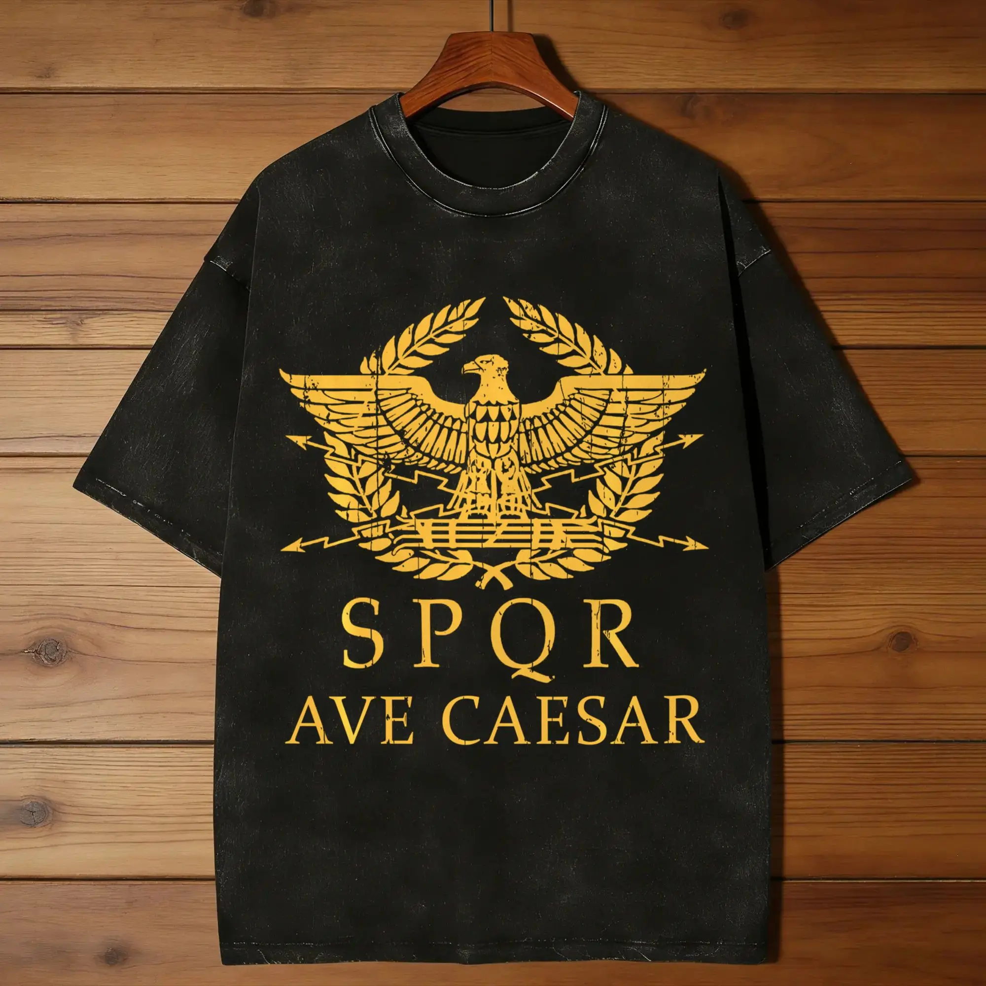 SPQR Ave Caesar Saturnalia T Shirt  Popular T-Shirts Short Sleeves Y2K Classic Tops Beach Casual O-Neck Big Size Clothes