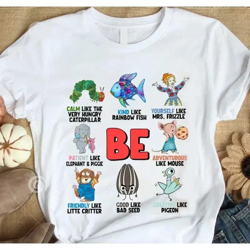 Sale Children'S Character Affirmations T Shirt Teacher Characters Abc Aff