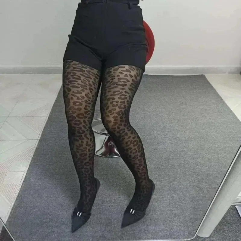 القوطية ليوبارد جوارب طويلة شتاء دافئ سميكة الجوارب عالية الخصر التخسيس أفخم اصطف مبهمة بسط النسيج جوارب 2026