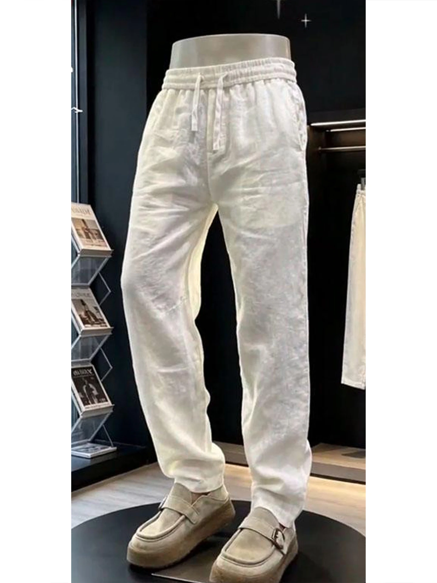 가벼운 린넨 남성 여름 바지 드레이핑 와이드 레그 캐주 - Linen Pant Wide 리뷰 및 가격