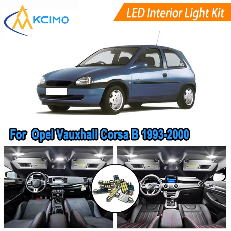 

Canbus LED Kit Interior Light Bulbs For Opel Vauxhall Corsa B 1993-2000,Door Lights Super Bright Light Set Easy Install