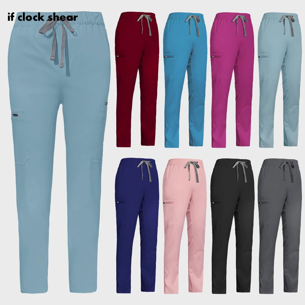 

Fashion Slim Pharmacy Scrubs Pants Solid Color Oral Care Medical Pants Dental Clinic Doctor Surgery Pants Hospital Work Clothing