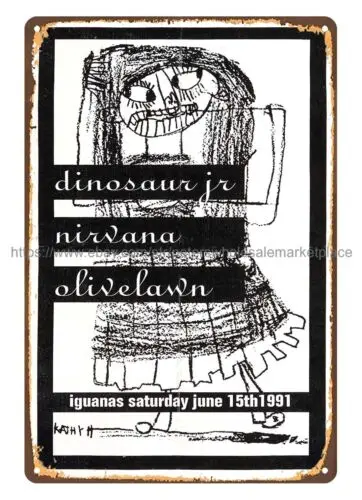 1991 Concert Poster metal tin sign