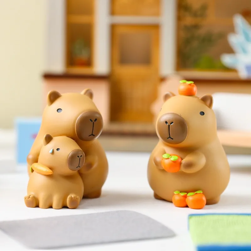 Capybara Little Bean Figure Blind Box Cute Desktop Ornament Toy Room Decoration Car Decoration Girl Birthday Gift