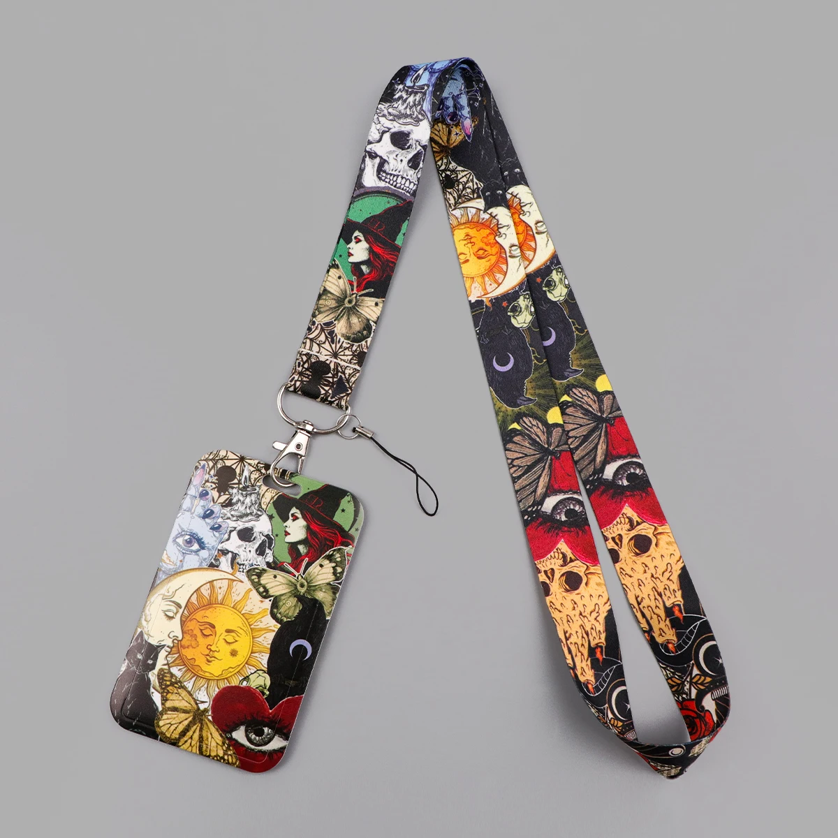 

Sun Moon Face Lanyard Neck Strap Keychain Card Cover Badge Holder Mobile Phone Hang Rope Keyring Anime Cosplay Accessories Gifts