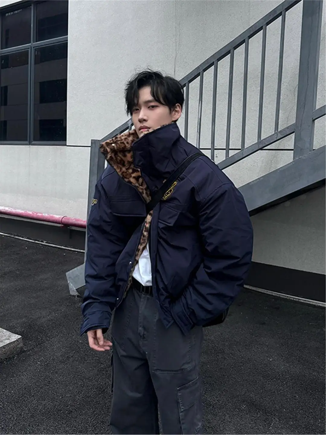 

American Sle Loose Fit Plu Pilot Jaet Men's Thiened Winter Coat Warm Cotton Clothing Youth Trendy Long Sve Zipper ...