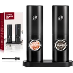 Salt and Pepper Grinder, One-hand Adjustable Coarseness, Refillable Grinder Pepper Kitchen Barbecue Seasoning Tool