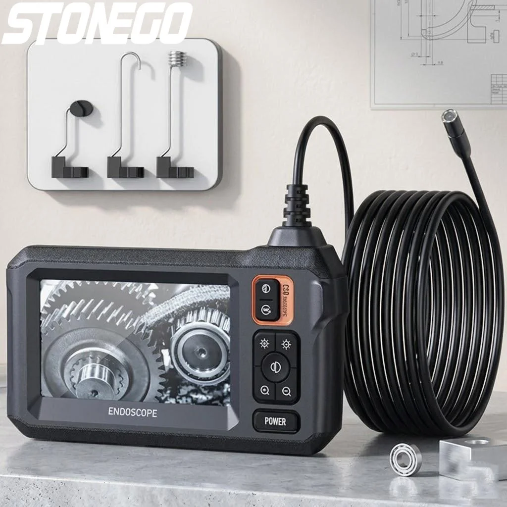 

Car Inspection WiFi Endoscope 1080P HD 4.3 Inch Display 1m 5m 10m Cable 2600mAh Dual Head Auto Electrical Pipeline