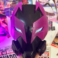 Earth-42 Miles Mask with Light Eyes Spider-Man: Across The Spider-Verse Prowler-Miles Cos Masks Halloween Cosplay Helmet Gift