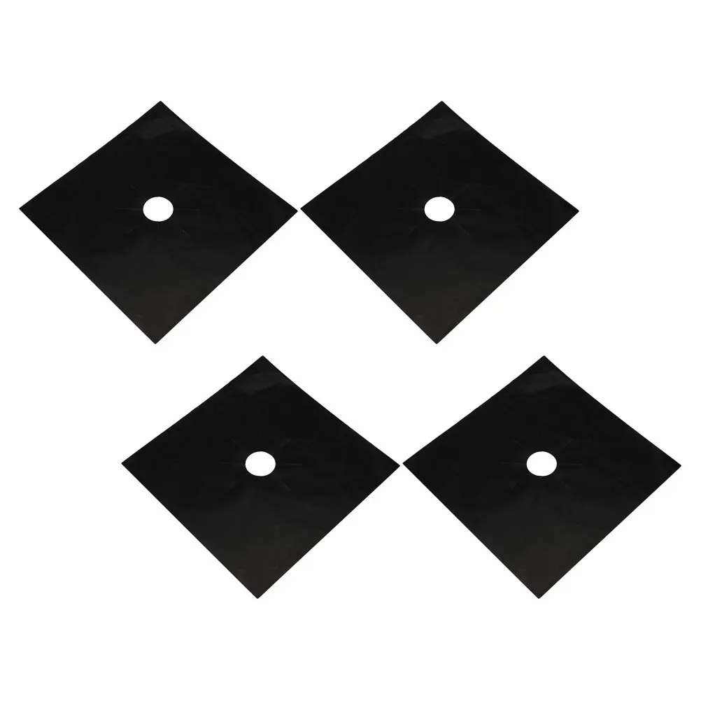 

4Pcs Heat Resistant Gas Stove Burner Covers Reusable Non Stick Protector Liners Easy Clean Kitchen Supply Gas Stove Cover