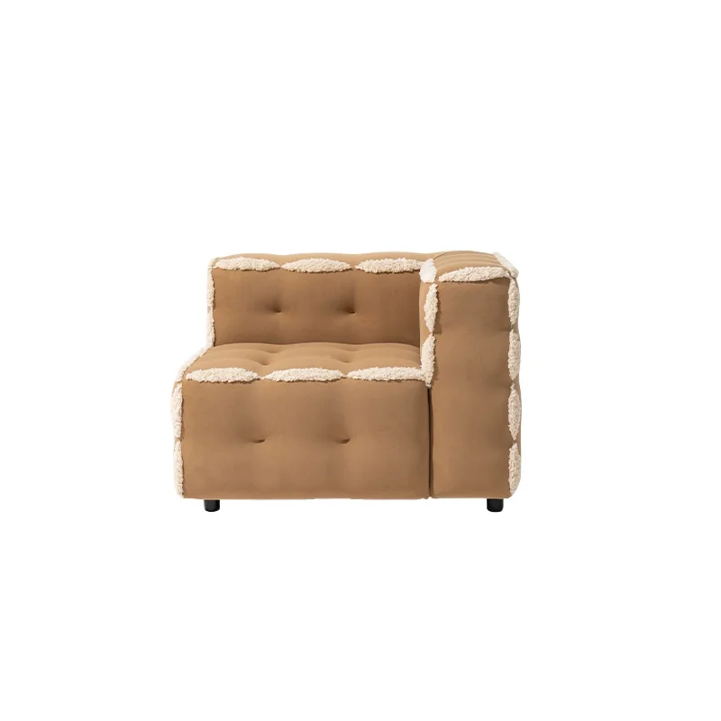 

Lamb fleece cheese block modular combination sofa brown multi-purpose end chair