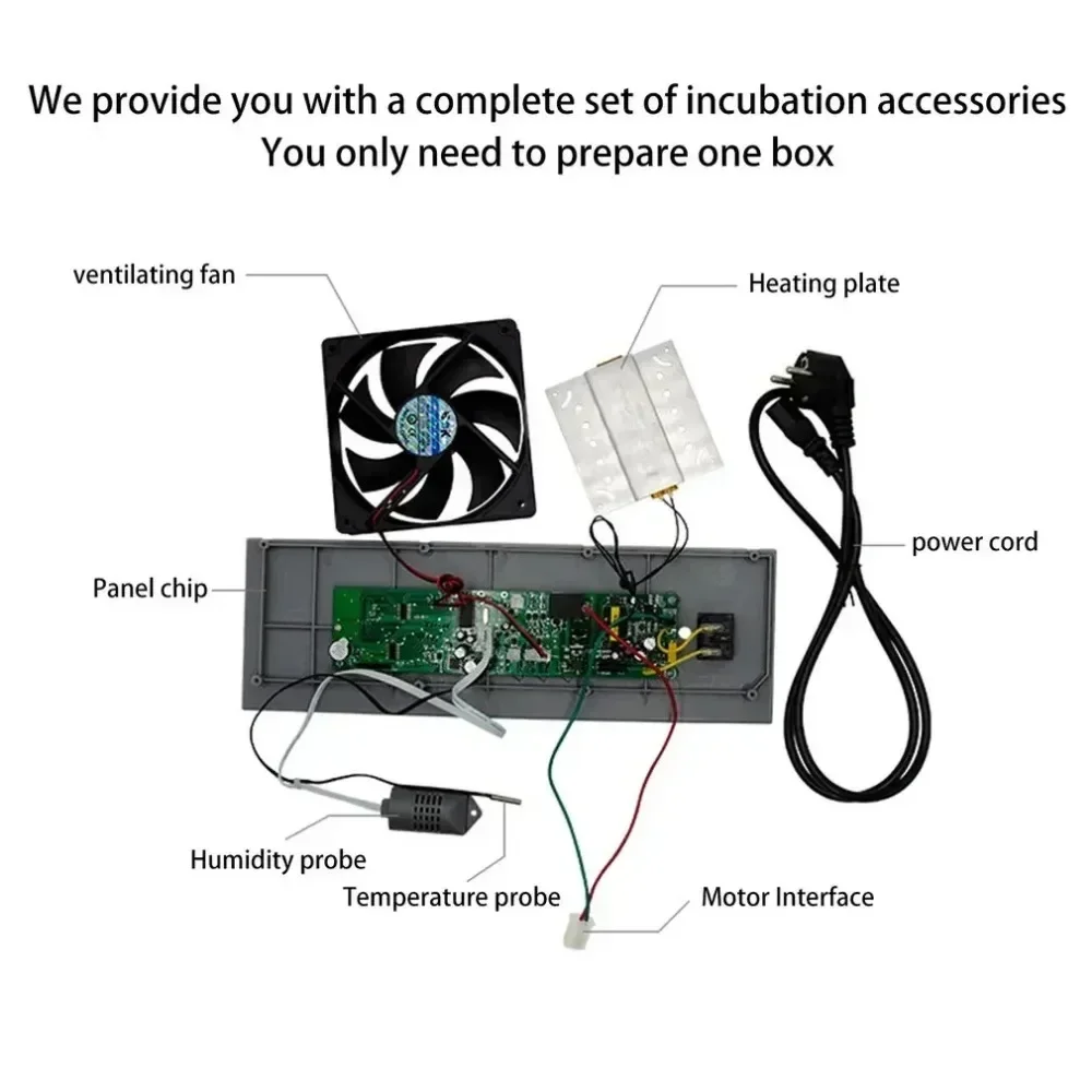 Egg Hatching Incubator DIY Incubator Mini incubateur Controller Set DIY Egg Incubator with Temperature Control Chicken HTMC-5