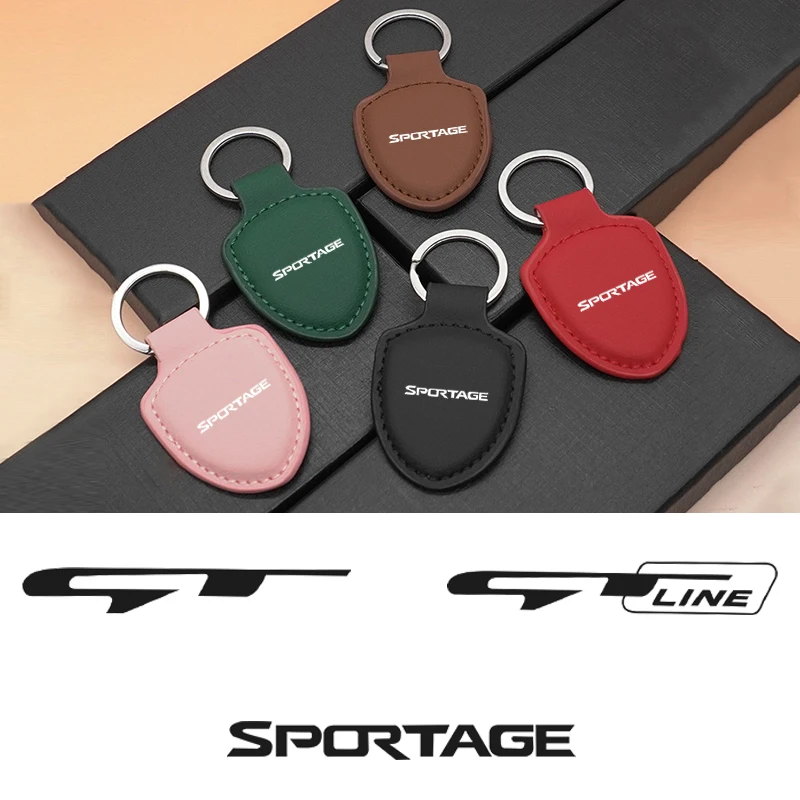 

Luxury Women Men Key Chain PU Leather Car Keychain For KIA GT GTLine Sportage K5 Rio Ceed Picanto Proceed Key Rings Accessories