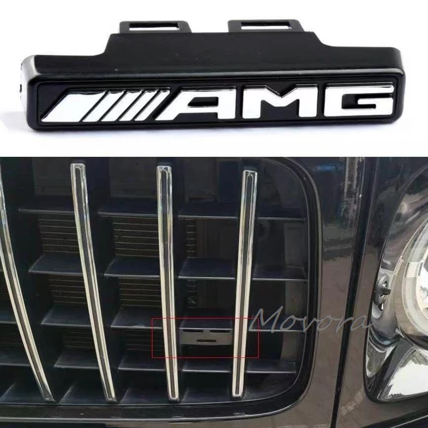 3D AMG Logo Emblem Car Front Grille Badge Car Styling For Mercedes Benz AMG W124 W168 W169 W176 W177 W202 W203 W204 W205 W210 view 5