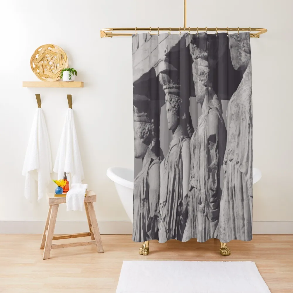 Caryatids of the Erechtheion, ancient greek, Athens agora, Erectheum, Greece photo,Acropolis of Athens Shower Curtain