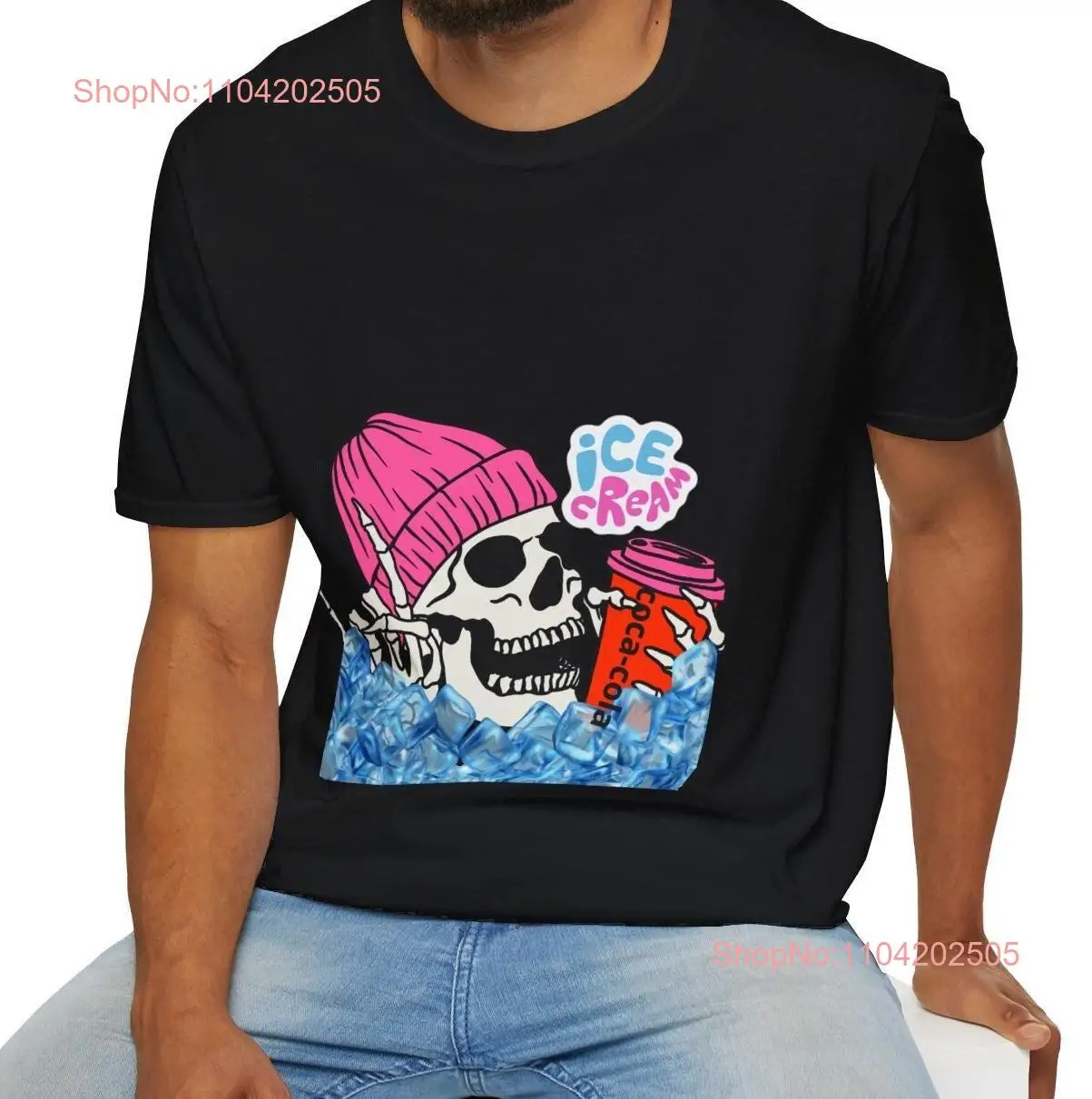 Softstyle T Shirt skull in ice DTG with Unique Design attractive printing technique for buyers looking original gifts