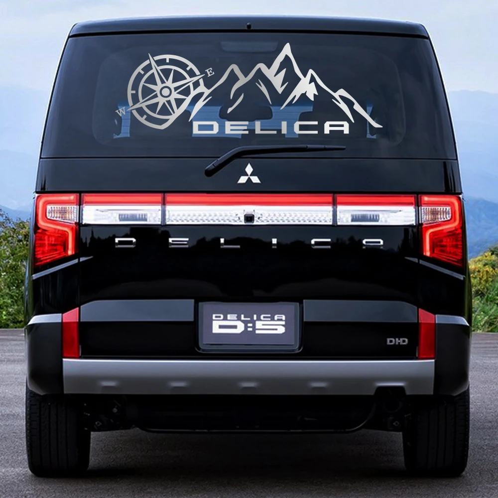 Car Sticker Graphics Mountain Compass Decor Decal Auto Accessories Decoration For Mitsubishi Delica L400 D5 L300 D 5 D2 4 4X4