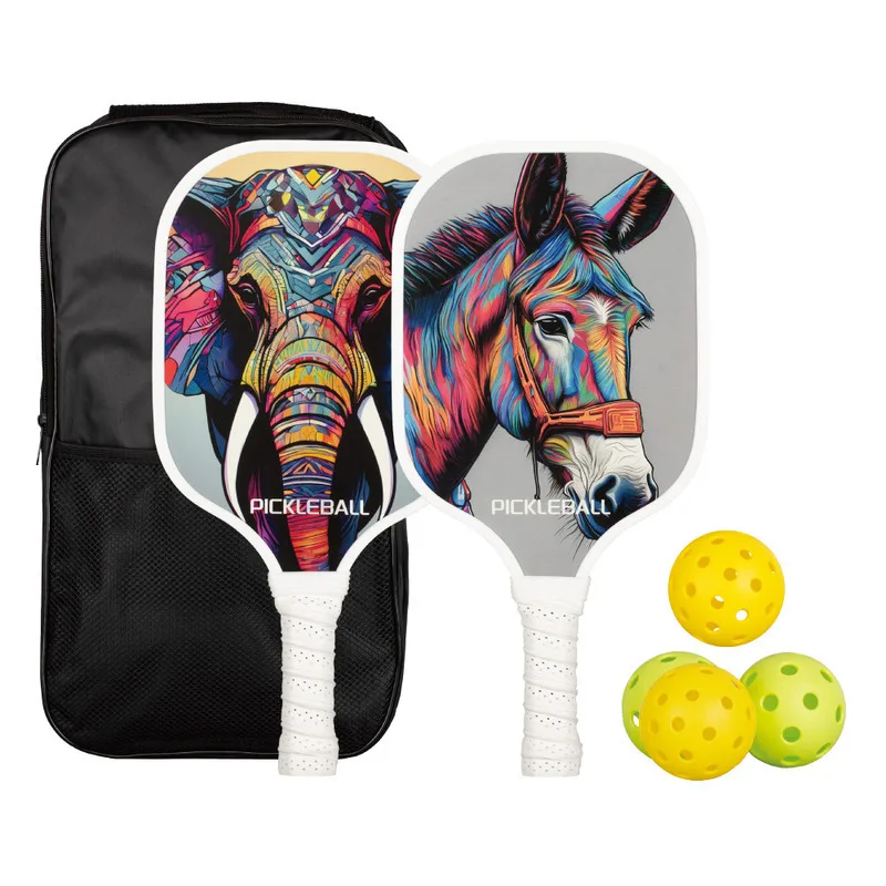

Pickleball Paddles Set Fiberglass Face PP Honeycomb Core Lightweight Durable For All Ages Outdoor Sport Leisure Fitness