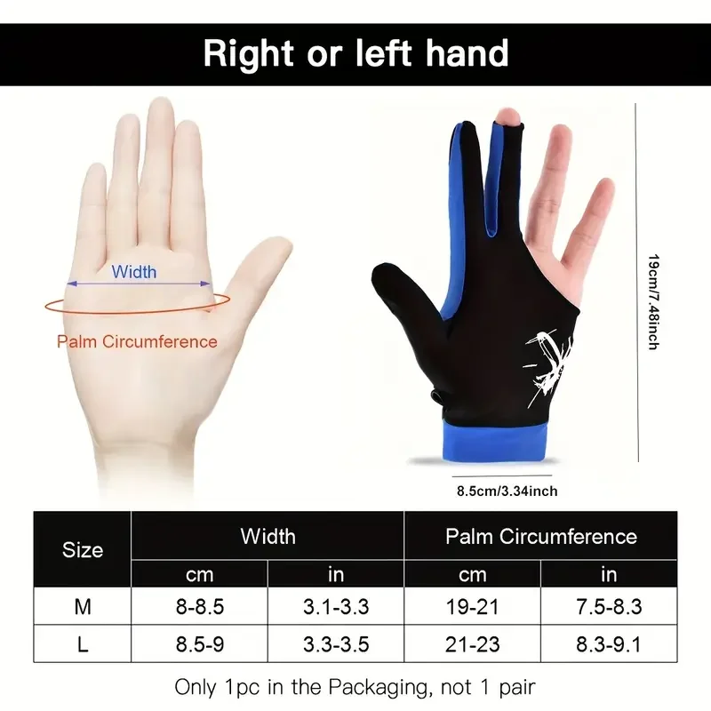 1 قطعة قفاز البلياردو 3 إصبع بركة قفاز مطاطا البلياردو تنفس مباراة قفاز للرجال والنساء السنوكر جديلة الرياضة قفاز #6