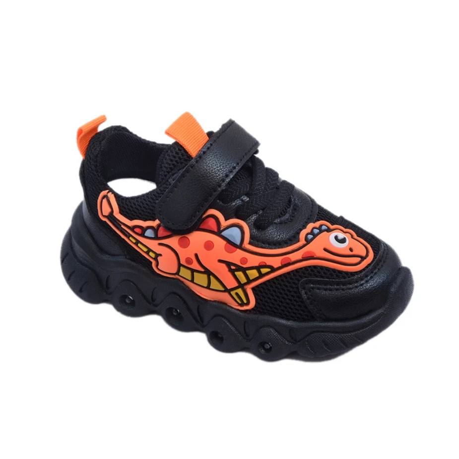 2024 neuen Stil Flash Dinosaurier Cartoon Kinderschuhe LED Lichter Turnschuhe für Mädchen Kinder Mode Schuhe