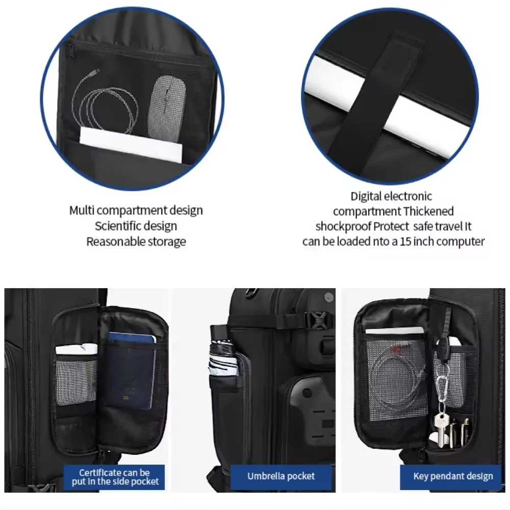 OZUKO Large Capacity Business Travel Laptop Backpack For Men Multi-Functional Anti Theft Backpack with USB Charging Port