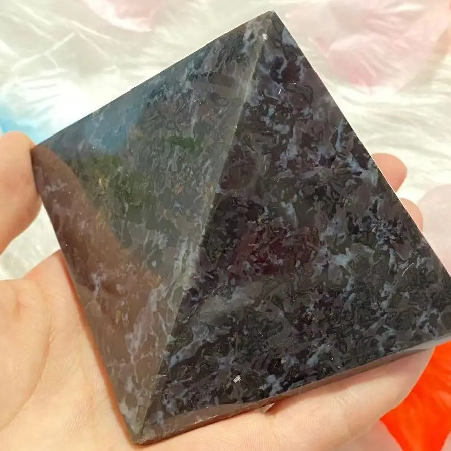 Natural Ophiolite Hand Carved Pyramid, Crystal Energy Healing, Home Office Decoration, Craft Gifts, Feng Shui Ornaments