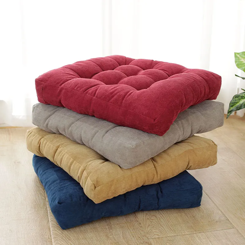 

Quality Solid Color Thickened Corduroy Seat Cushion, Simple Cotton Seat Cushion, Bay Window Mat