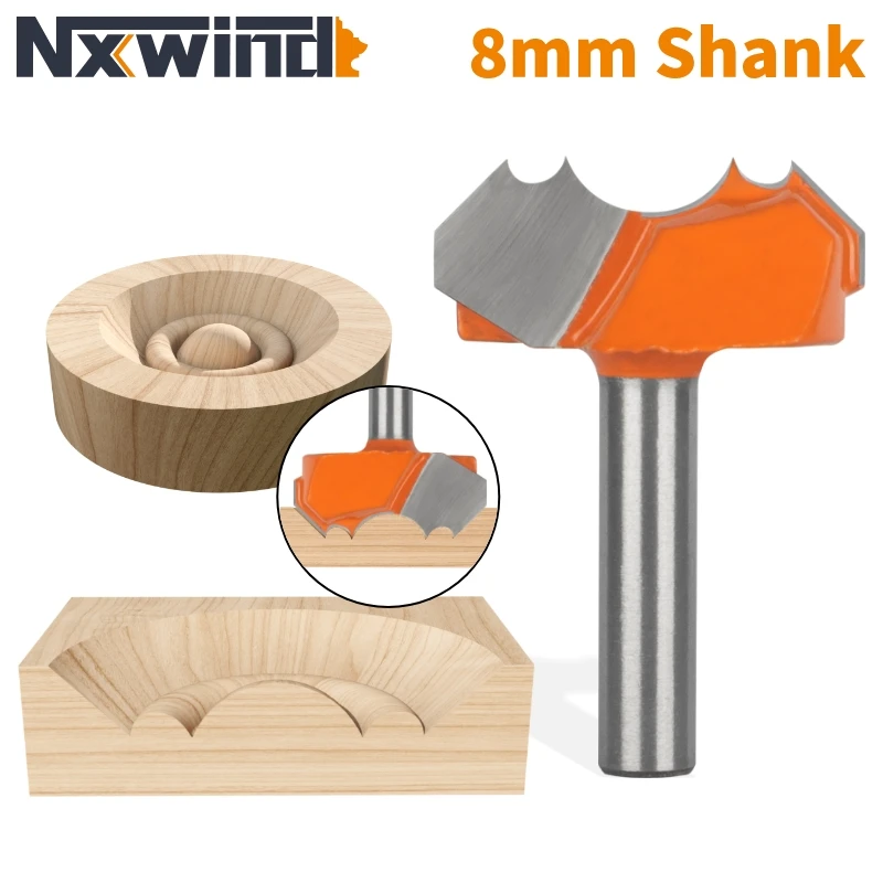 NXWIND Double Dragon Ball Bit Router Bit Alloy Carbide Cutters Woodworking Milling CutterTools For Wood Bit Face Mill End Mill