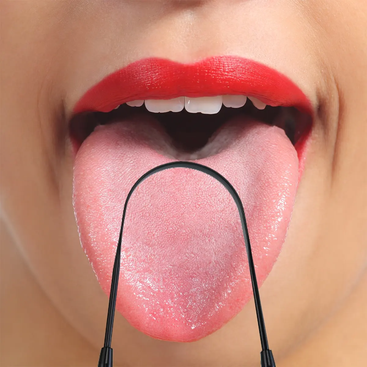 Stainless Steel Black Tongue Scraper Set, with Black Iron Box Storage Case, Handheld Tongue Scraper, Washable, Reusable, Household Oral Cleaning Care Tool