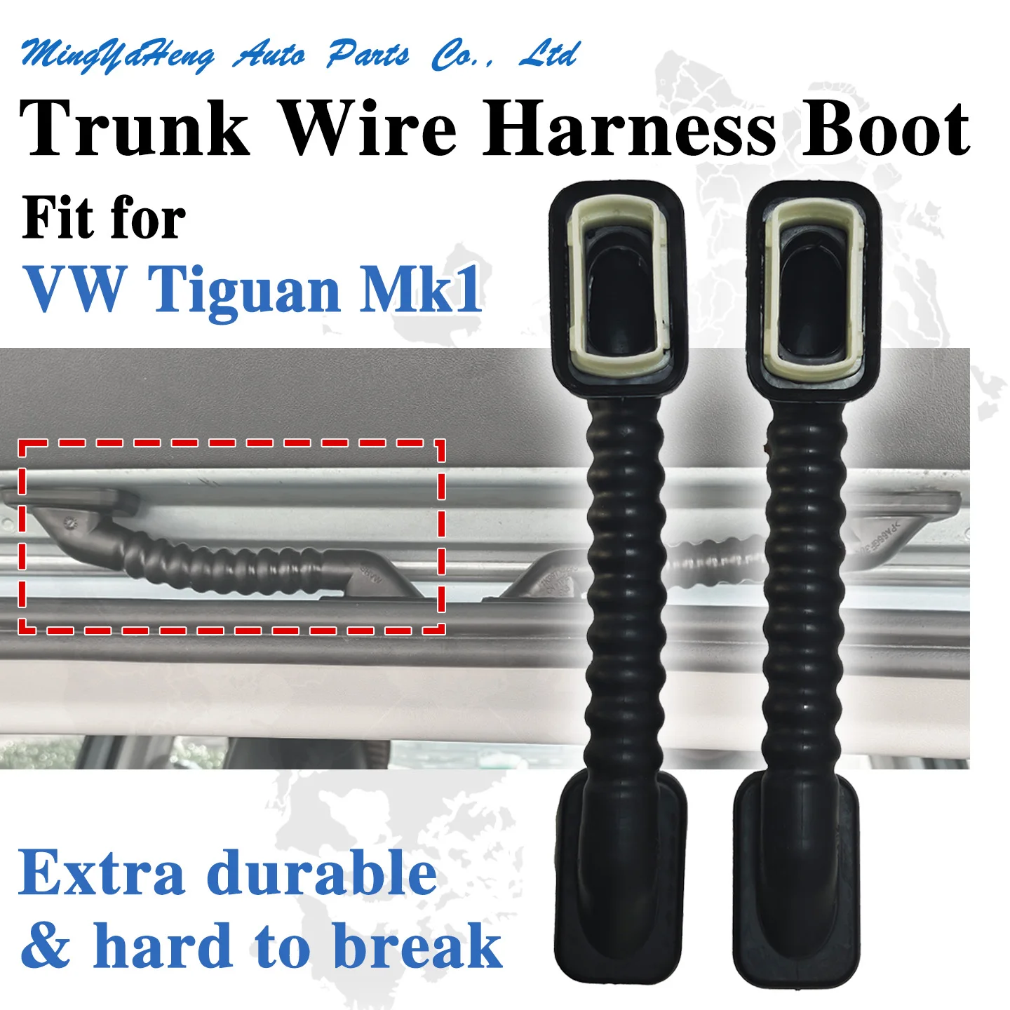 Rubber Boot for Rear Door Wiring Harness, OE Number: 1K9971829. Fits VW Tiguan, Touareg, Jetta, Golf, Touran
