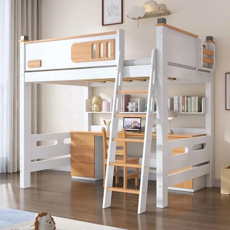 Wholesale children's bunk bed solid wood multifunctional bunk bed boy and girl castle bed slide