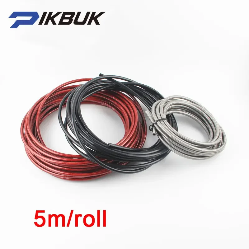 

5m/lot AN3 Motorcycle Braided Stainless Steel Ptfe BRAKE LINE HOSE FLUID HYDRAULIC Precise Hose Gas Oil Fuel Line Hose