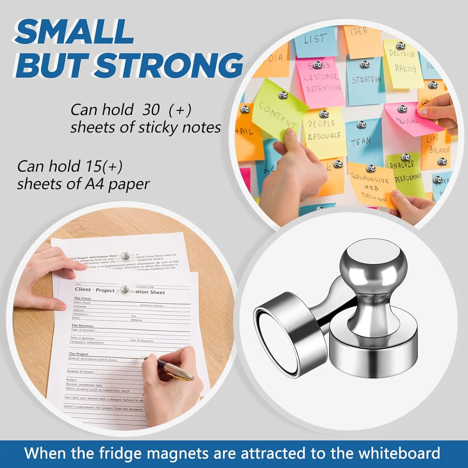 5/10 PCs Super Strong Neodymium Magnet Magnetic Pushpins Sucker Thumbtack Steel Magnet Push Pin for Refrigerator Whiteboard