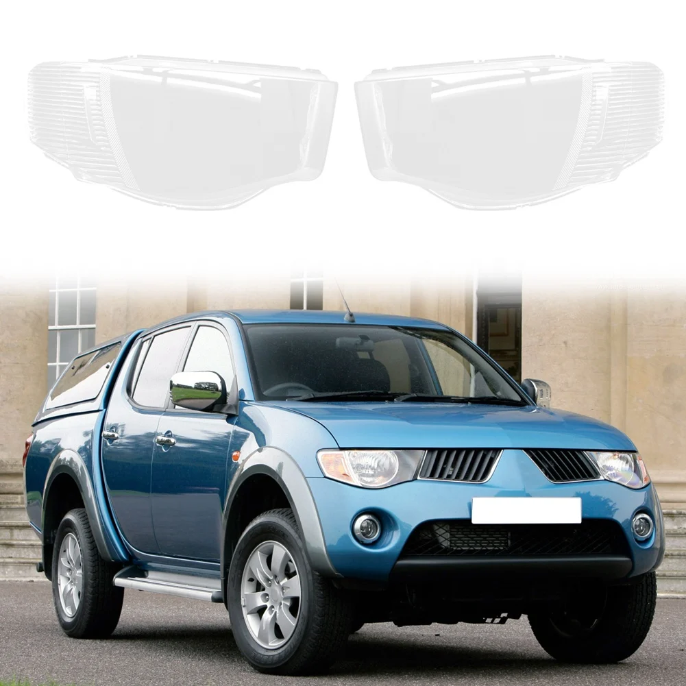 

Car Right Headlight Shell Lamp Shade Transparent Lens Cover Headlight Cover for Mitsubishi L200 Triton 2005-2014